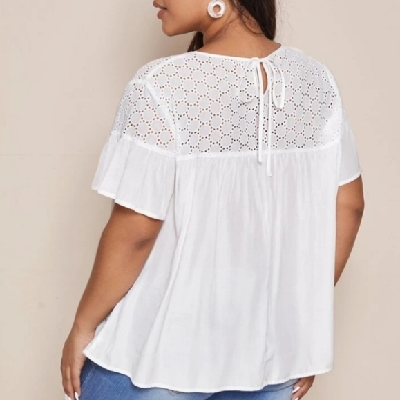 SHEIN Women's Tie Back Short-sleeved Tunic - Picture 2 of 8